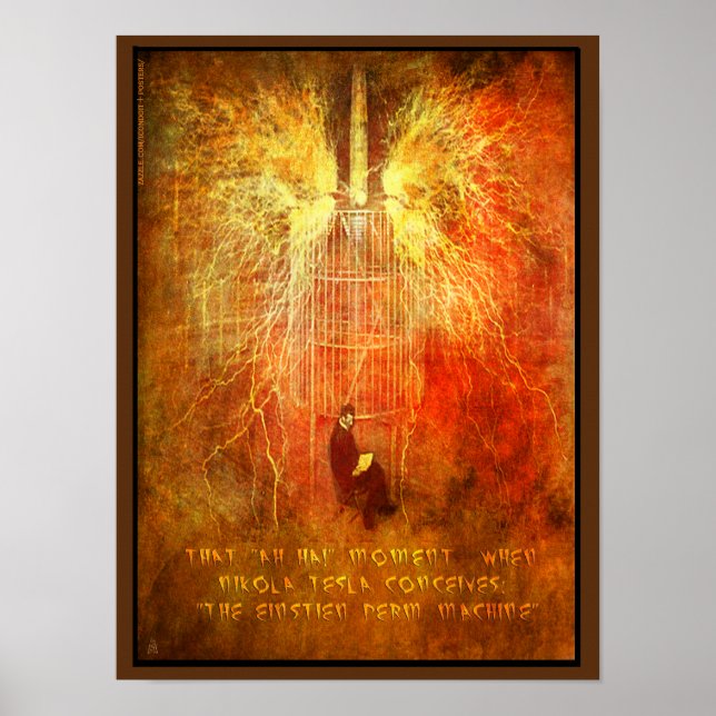 Poster Nikola Tesla a un moment 'AH HA' (Devant)