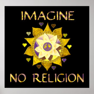 Poster N'imaginez aucune religion
