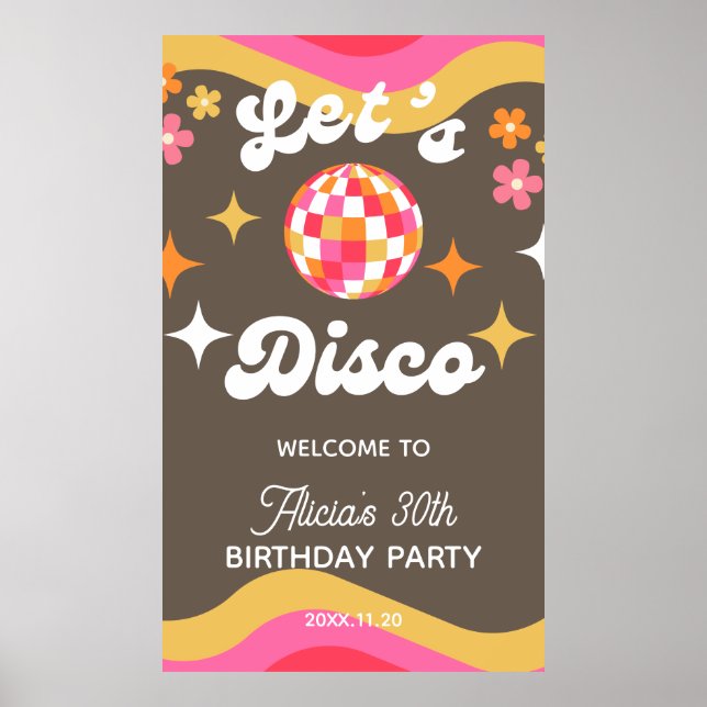 Poster N'importe quel âge Retro Super les années 70 Disco (Devant)