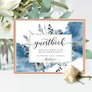 Poster N'importe quel événement, Aquarelle Bleue et Livre