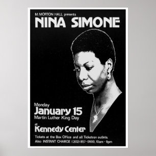 Poster Nina Simone Jazz Live Concert
