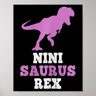 Poster Nini-saurus Rex Dino Dinosaure Ninisaurus Drôle 