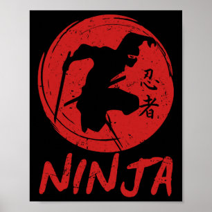 Poster Ninja En Formation Ninja Guerrier Obstacle Cours K