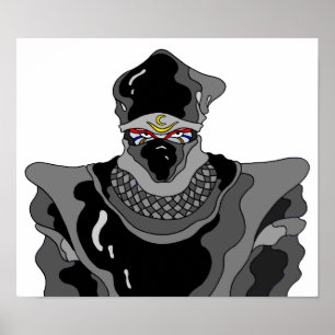 Poster Ninja vêtu de noir.