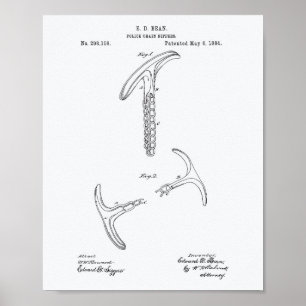Poster Nippers de la chaîne de police 1884 Art de brevet 
