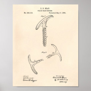 Poster Nippers de la chaîne de police 1884 Art de brevet