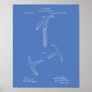 Poster Nippers de la chaîne de police 1884 Art des brevet