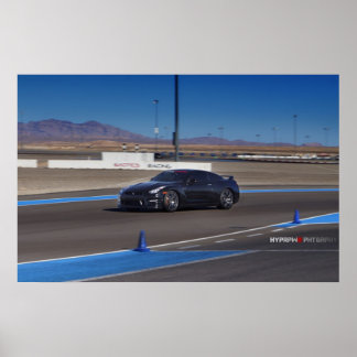 Poster Nissan GT-R R35 sur la voie