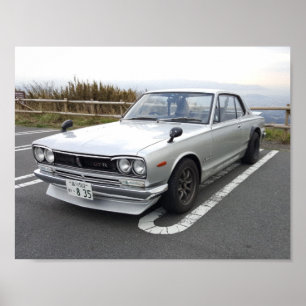POSTER NISSAN SKYLINE 1971 2000 GTR