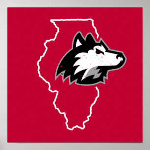Poster NIU Huskies State Love