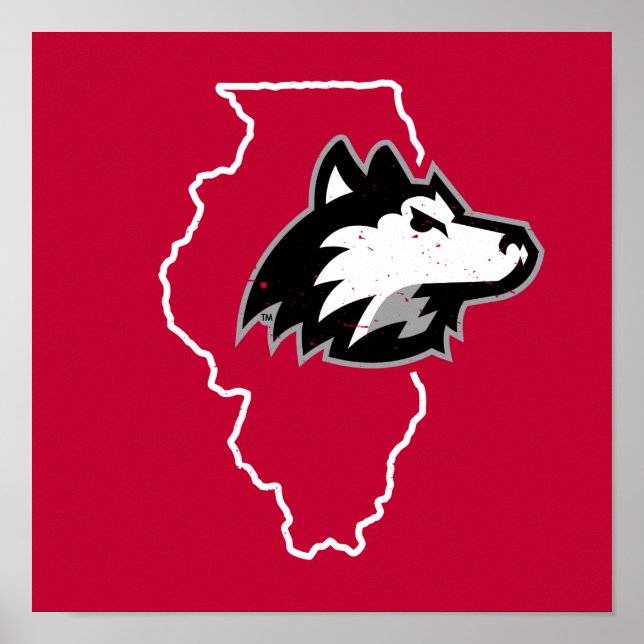 Poster NIU Huskies State Love (Devant)
