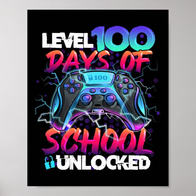 Poster Niveau 100 Jours De L'École Joueur Déverrouillé Vi (Devant)