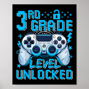 Poster Niveau 3e année débloqué jeu vidéo premier jour ga