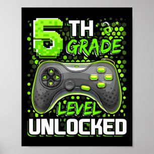Poster Niveau 5e Débloqué Jeux Garçons Ck À S