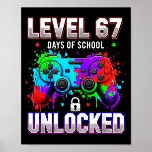 Poster Niveau 67e Jours d'école débloqués Joueur Vidéo Ga