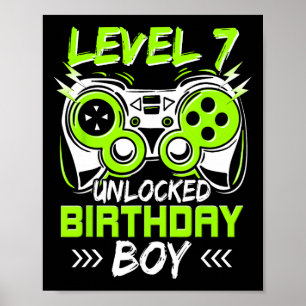 Poster Niveau 7 Enfants déverrouillés 7e anniversaire Vid