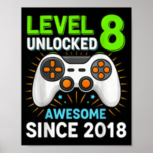 Poster Niveau 8 débloqué génial depuis l'anniversaire de