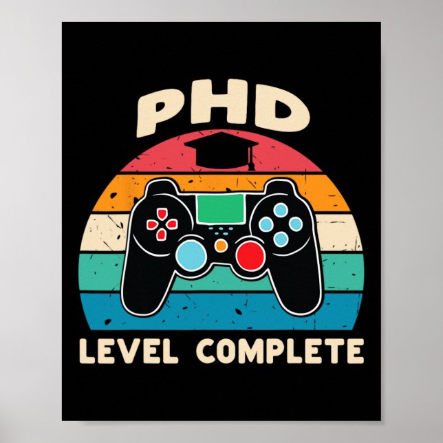 Poster Niveau De Doctorat Terminer Doctorat Cadeau De Dip (Devant)