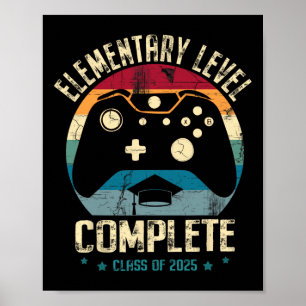 Poster Niveau Élémentaire Complet Gamer Cl De 2025 Gradua