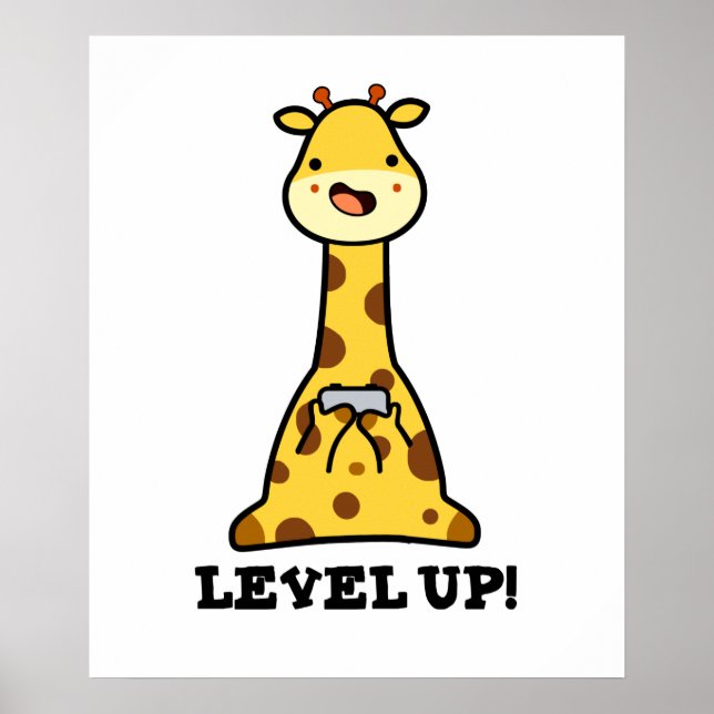 Poster Niveau Haut Funny Giraffe Pun (Devant)