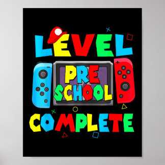 Poster Niveau Préscolaire Vidéo du dernier jour d'école c