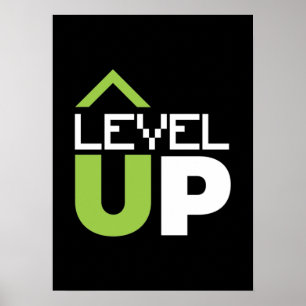 Poster Niveau supérieur, Motivation jeu vidéo, Gamer, Jeu