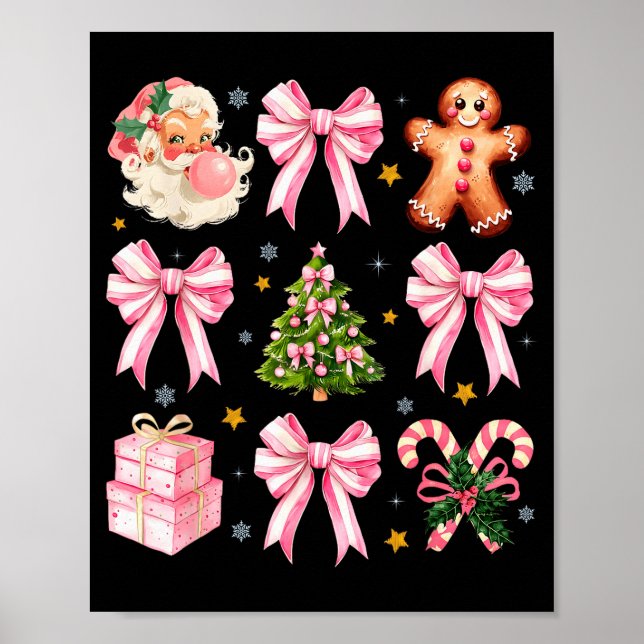Poster Nk Christmas Tree Santa Gingerbread Xmas Cute Coqu (Devant)