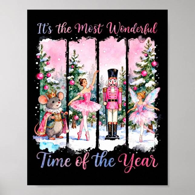 Poster Nk Coquette Bow Nutcracker Friends Snow Globe Chri (Devant)