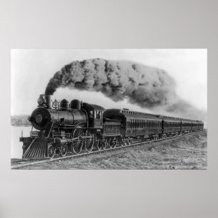 Poster No. 999 de locomotive à vapeur - C. 1893