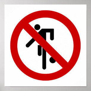 Poster NO Ball Games ⚠ Thai Park Sign ⚠