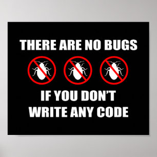 Poster No bugs No code