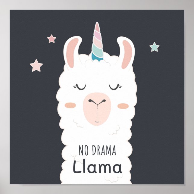Poster No Drama Llama (Devant)
