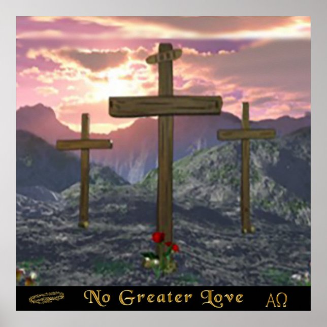 Poster No Greater Love Cross (Devant)