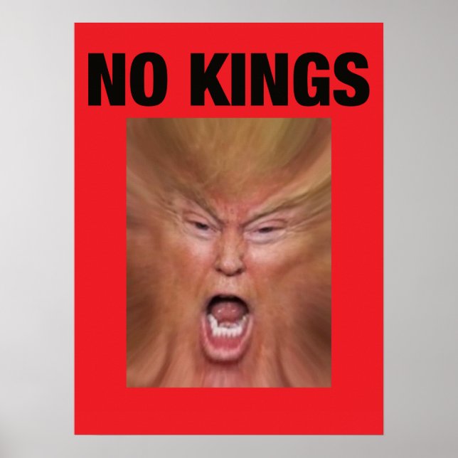Poster NO KING Dump Trump (Devant)