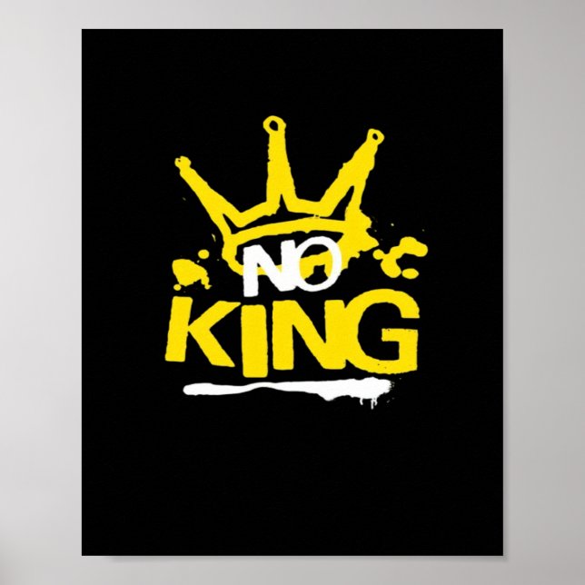 Poster No King Minimal Clean (Devant)