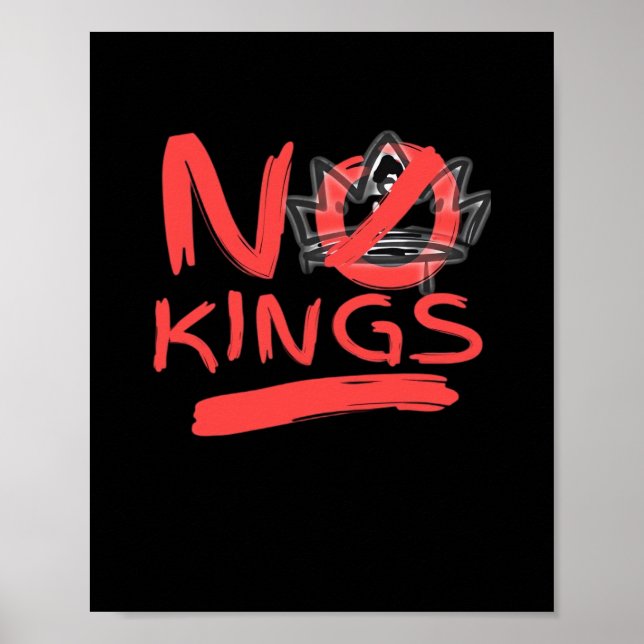 Poster No King Simple Clean Design (Devant)