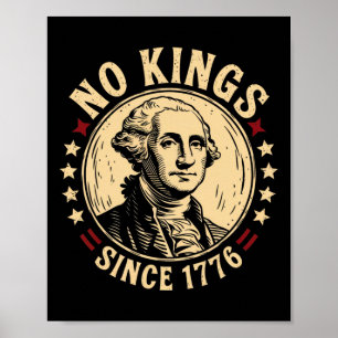 Poster No Kings In America 1776 Save Democracy United Sta