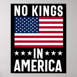 Poster No Kings In America Flag Protest Save Democracy 10