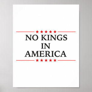 Poster No Kings In America Flag Protest Save Democracy 15