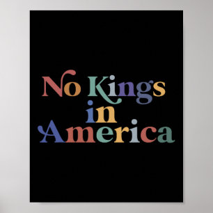 Poster No Kings In America Flag Protest Save Democracy 8