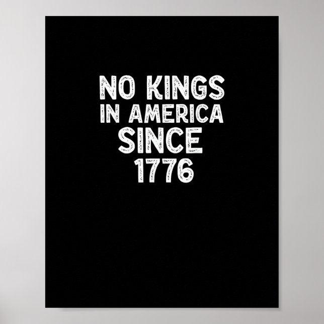 Poster No Kings In America Since 1776 Democrats Patriotic (Devant)
