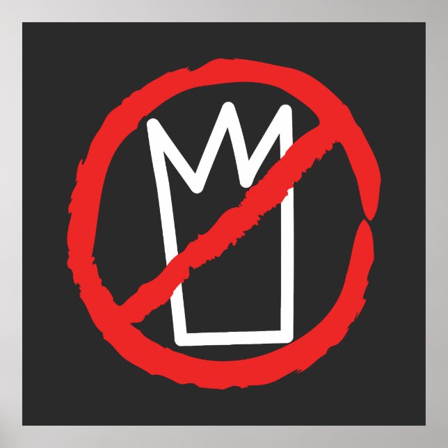 Poster No kings protest crown logo (Devant)