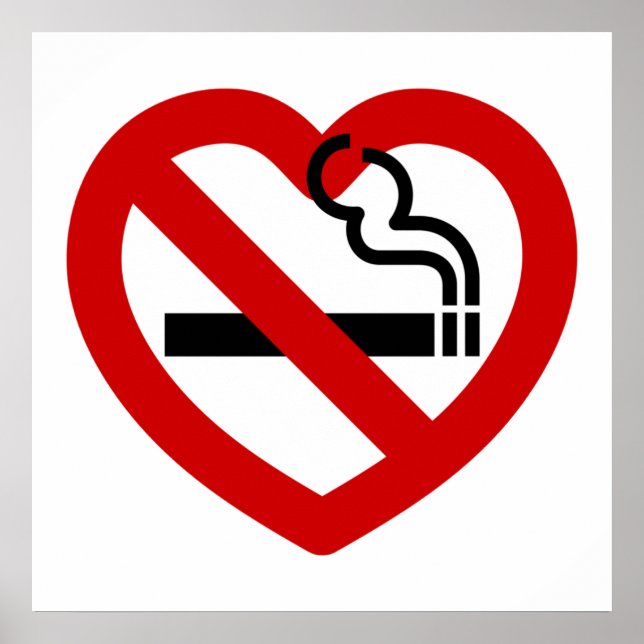 Poster No Love For Smoking Sign (Devant)