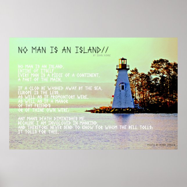 Poster No Man is An Island, par John Dunne (Devant)
