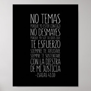 Poster No Temas, Porque Yo Estoy Contigo, Isaías 41:10