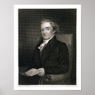 Poster Noah Webster (1758-1843) gravé par Frederick W.