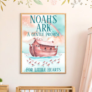 Poster Noah's Ark Boho Christian Nursery Wall Art Imprime