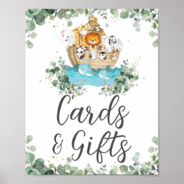 Poster Noah's Ark Greenery Birthday Baby Cards and Gifts
