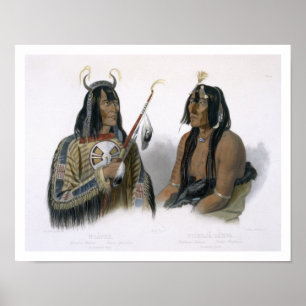 Poster Noapeh, un Indien d'Assiniboin et Psihdja-Sahpa, u
