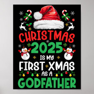 Poster Noël 2025 Est Mon Premier Noël En Tant Que Godfath